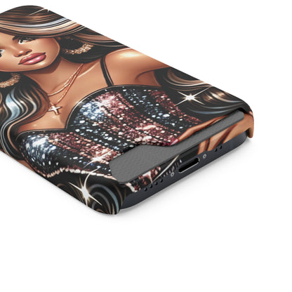 "Beautiful" - Phone Case With Card Holder - Creatively Designed Shop