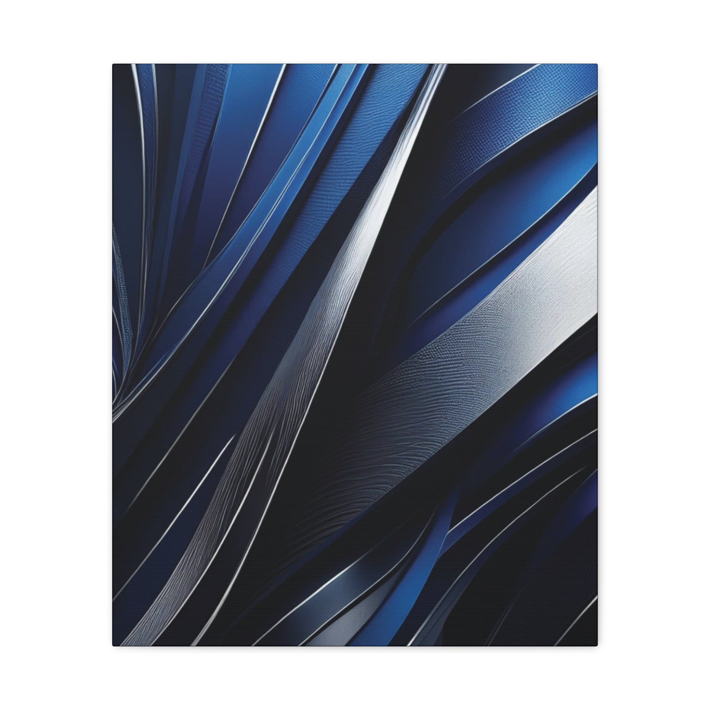 Abstract Blue & Silver - Canvas Gallery Wraps