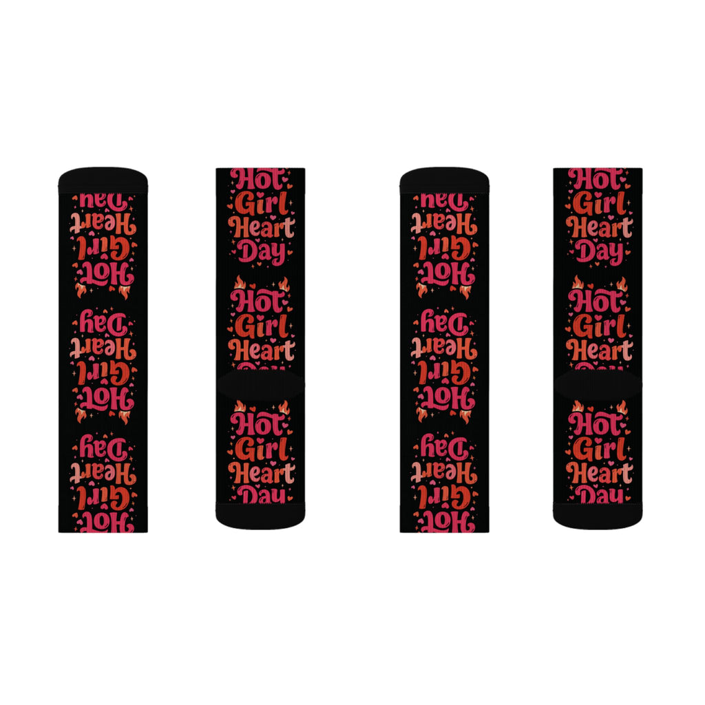 Hot Girl Heart Day Socks