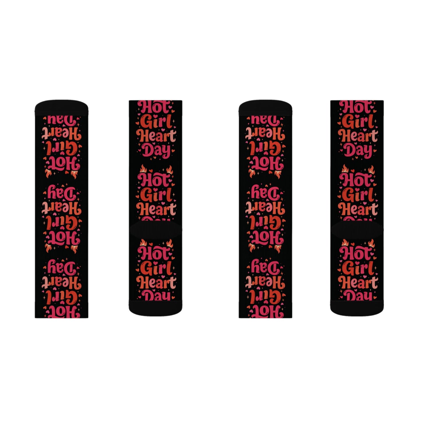 Hot Girl Heart Day Socks