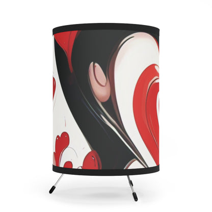 Hearts & Love - Tripod Lamp with High-Res Printed Shade, US\CA plug