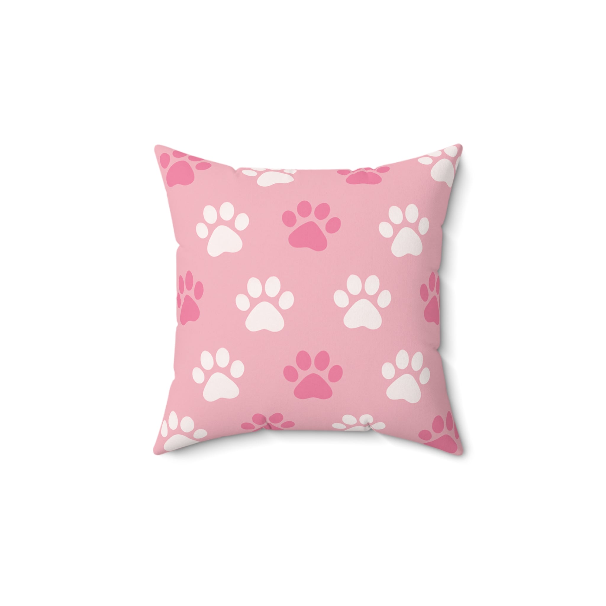 Bow Wow in Pink - Spun Polyester Square Pillow
