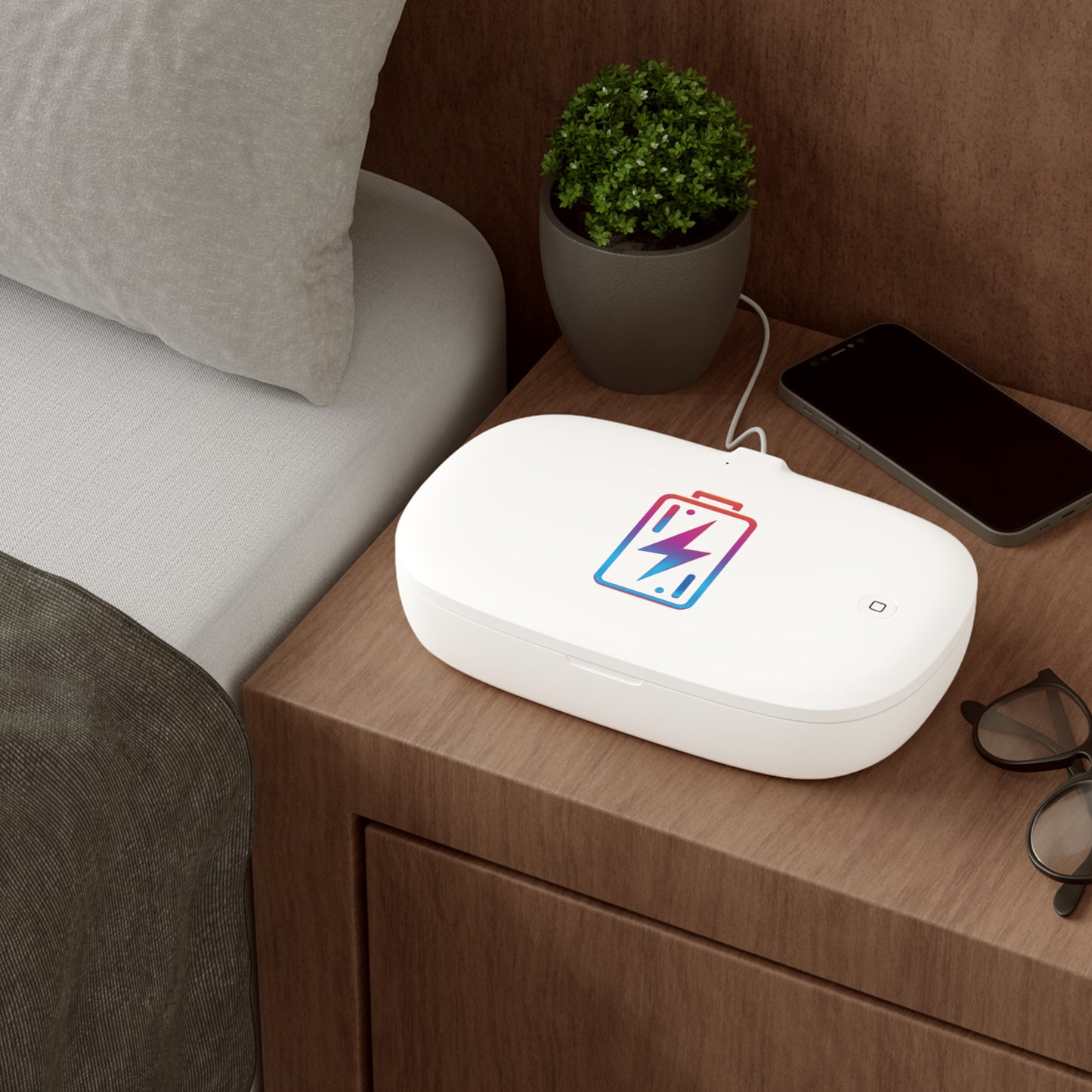 Charging Icon (Multi-Colored) -UV Phone Sanitizer and Wireless Charging Pad