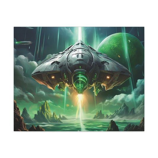 Alien Spaceship - Canvas Gallery Wraps