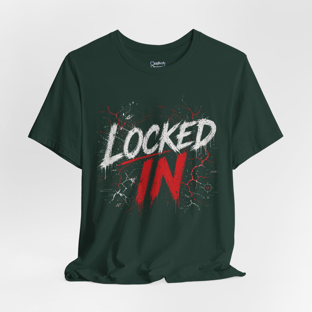 Locked In (Red) - Jersey Short Sleeve Tee