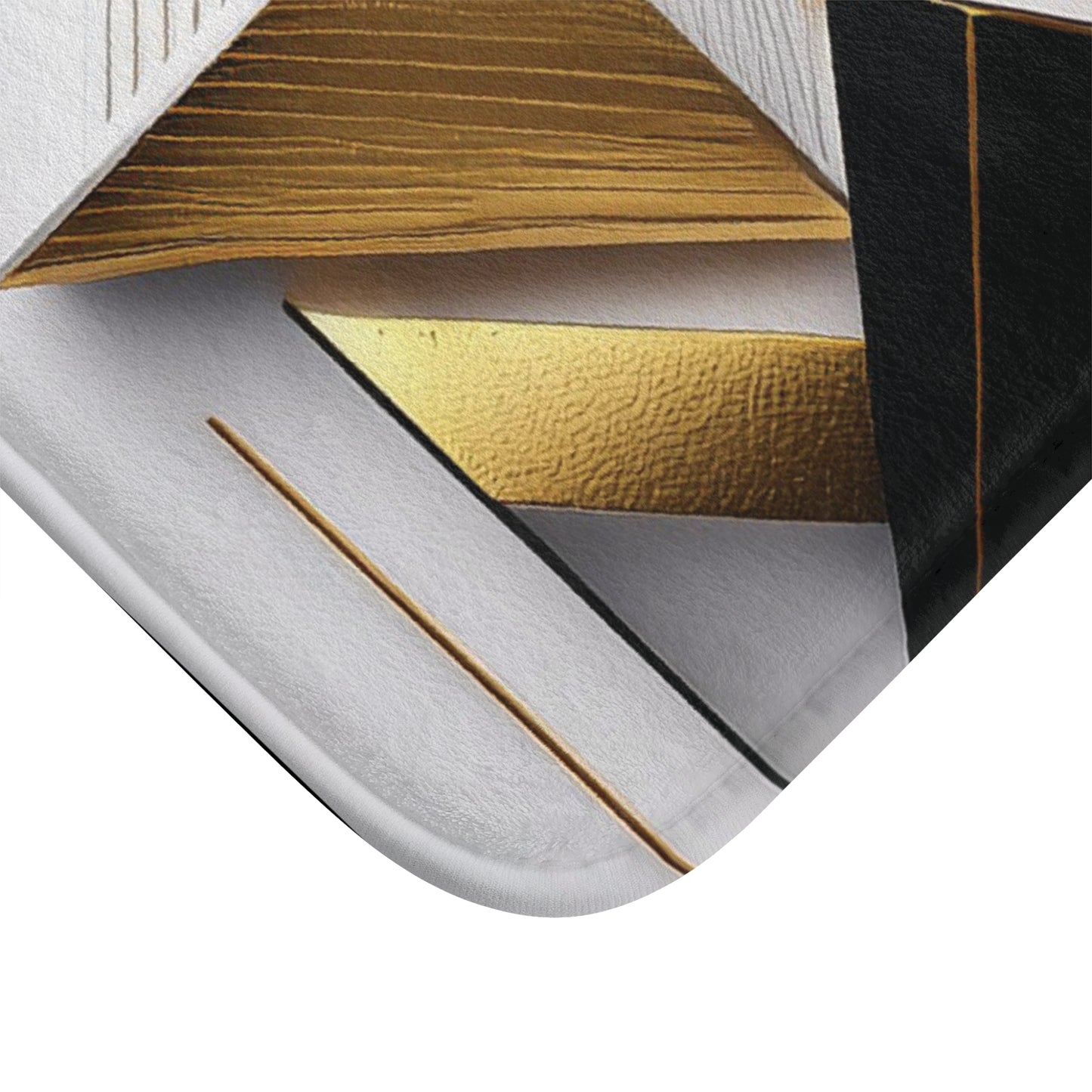 Black, Gold & White - Bath Mat