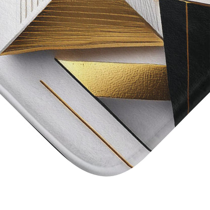 Black, Gold & White - Bath Mat
