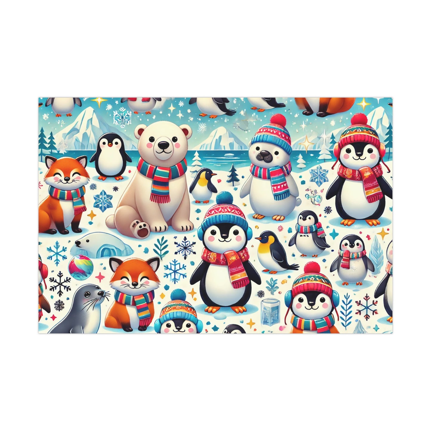 Penguins & Polar Bears - Gift Wrap Papers - Creatively Designed Shop