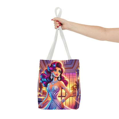 "Elegance Suits Me" (Purple) - Tote Bag (AOP)