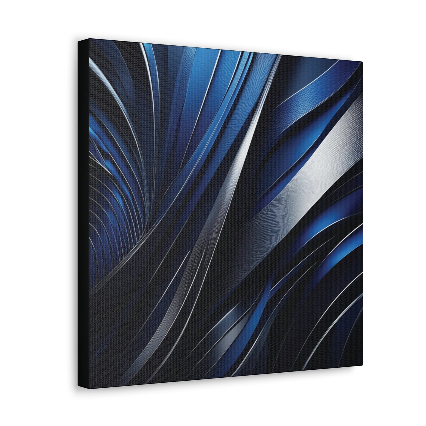 Abstract Blue & Silver - Canvas Gallery Wraps