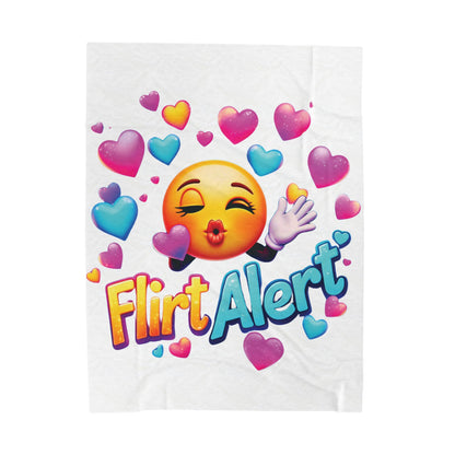 Flirt Alert - Velveteen Plush Blanket