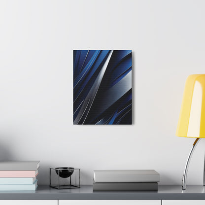 Abstract Blue & Silver - Canvas Gallery Wraps