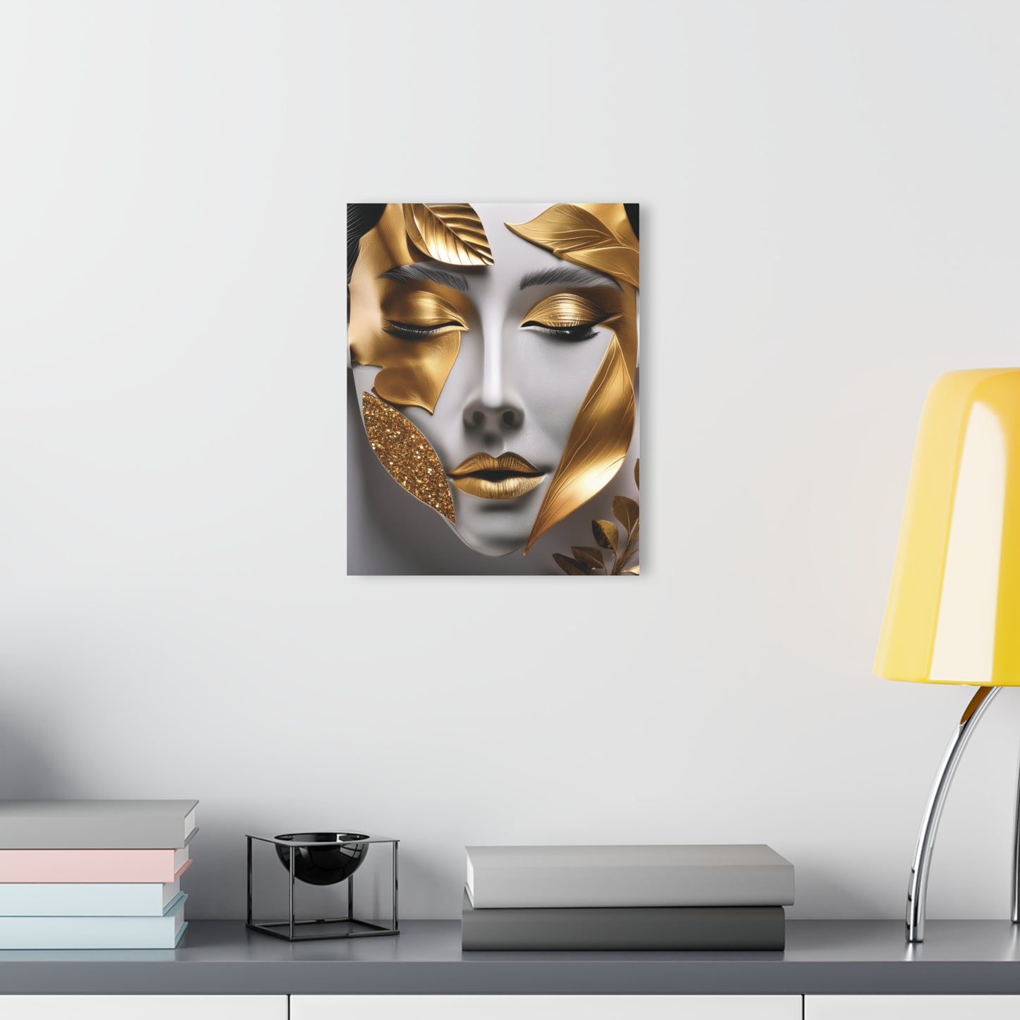 Gold Abstract - Acrylic Prints (French Cleat Hanging)