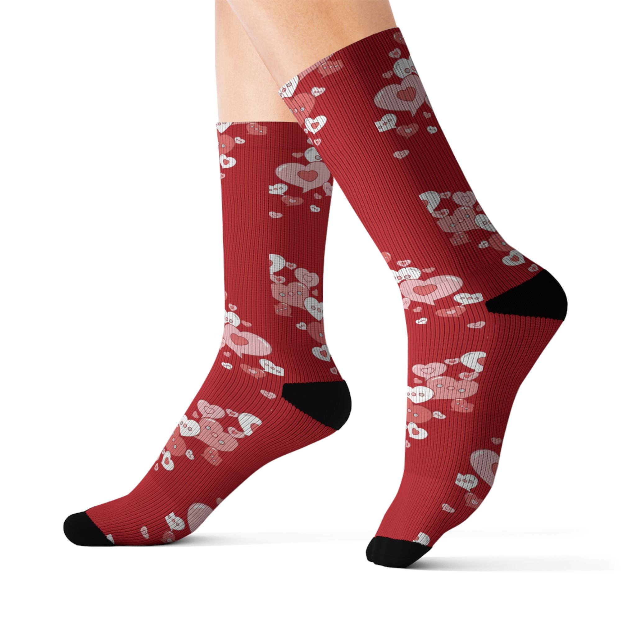 Conversation Bubble Hearts Socks