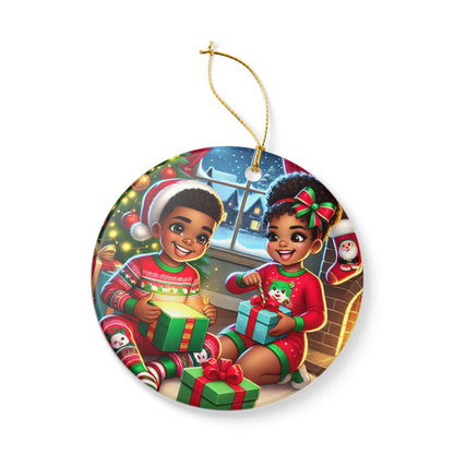 Christmas Joy  - Ceramic Decoration Ornament, (1pc)