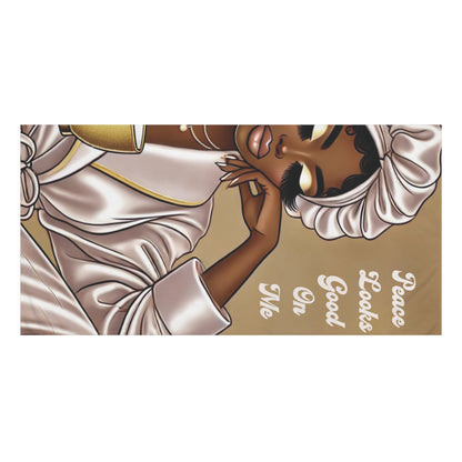 Peace Looks Good On Me - Mink-Cotton Towel