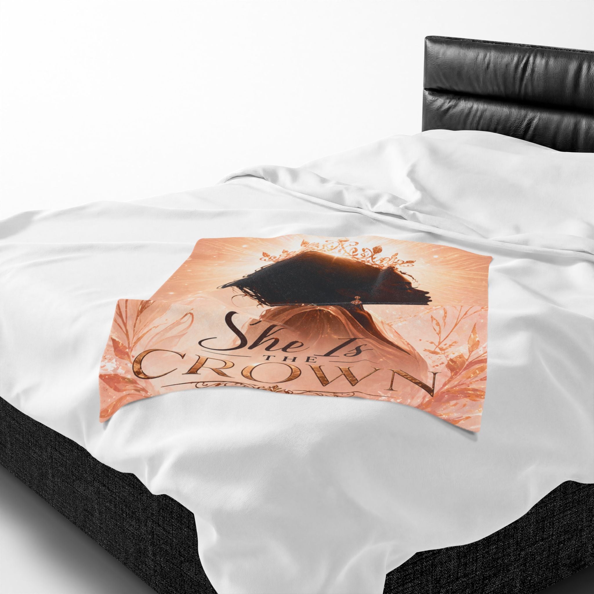 She Is the Crown - Velveteen Plush Blanket