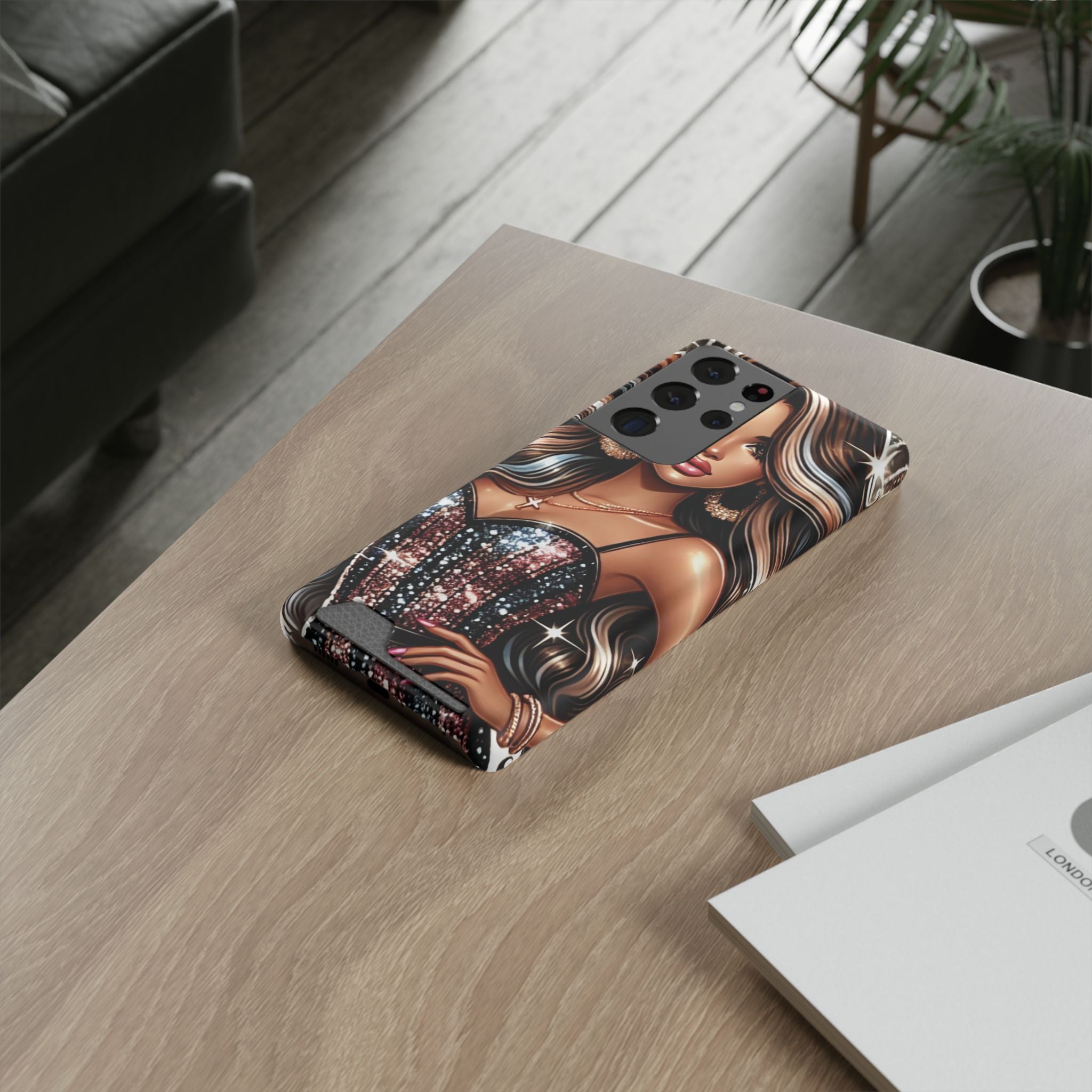 "Beautiful" - Phone Case With Card Holder