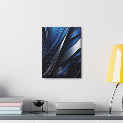 Abstract Blue & Silver - Canvas Gallery Wraps