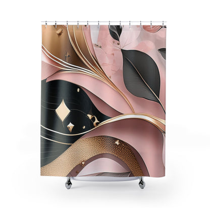 Pink Elegant Abstract - Shower Curtain