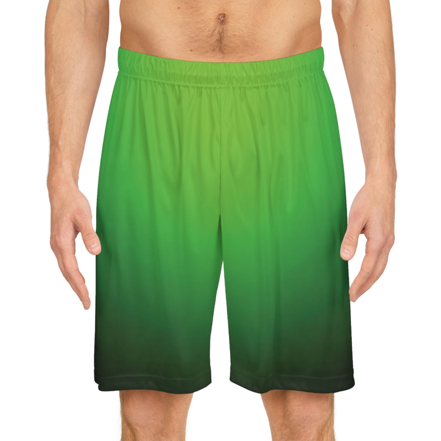 Faded to Green - Basketball Shorts (AOP) - Creatively Designed Shop