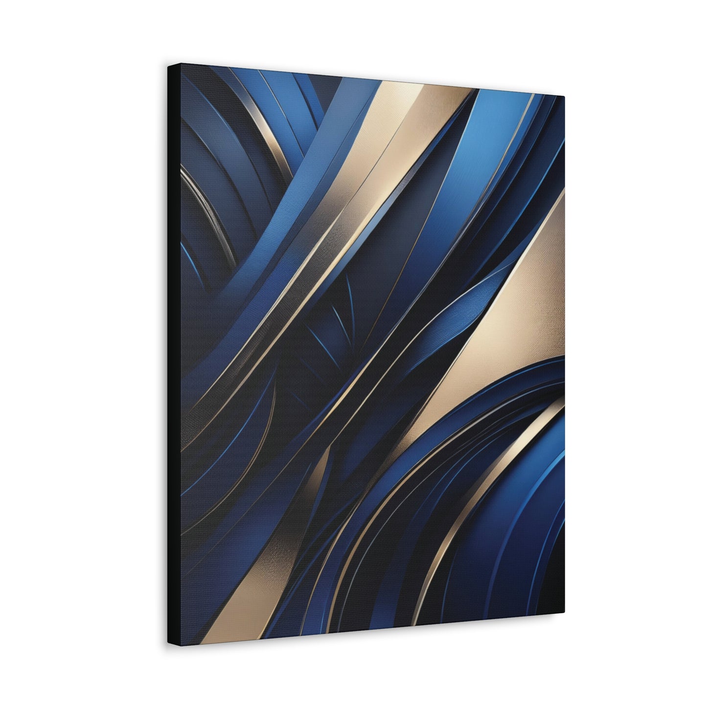 Abstract Blue & Gold - Canvas Gallery Wraps