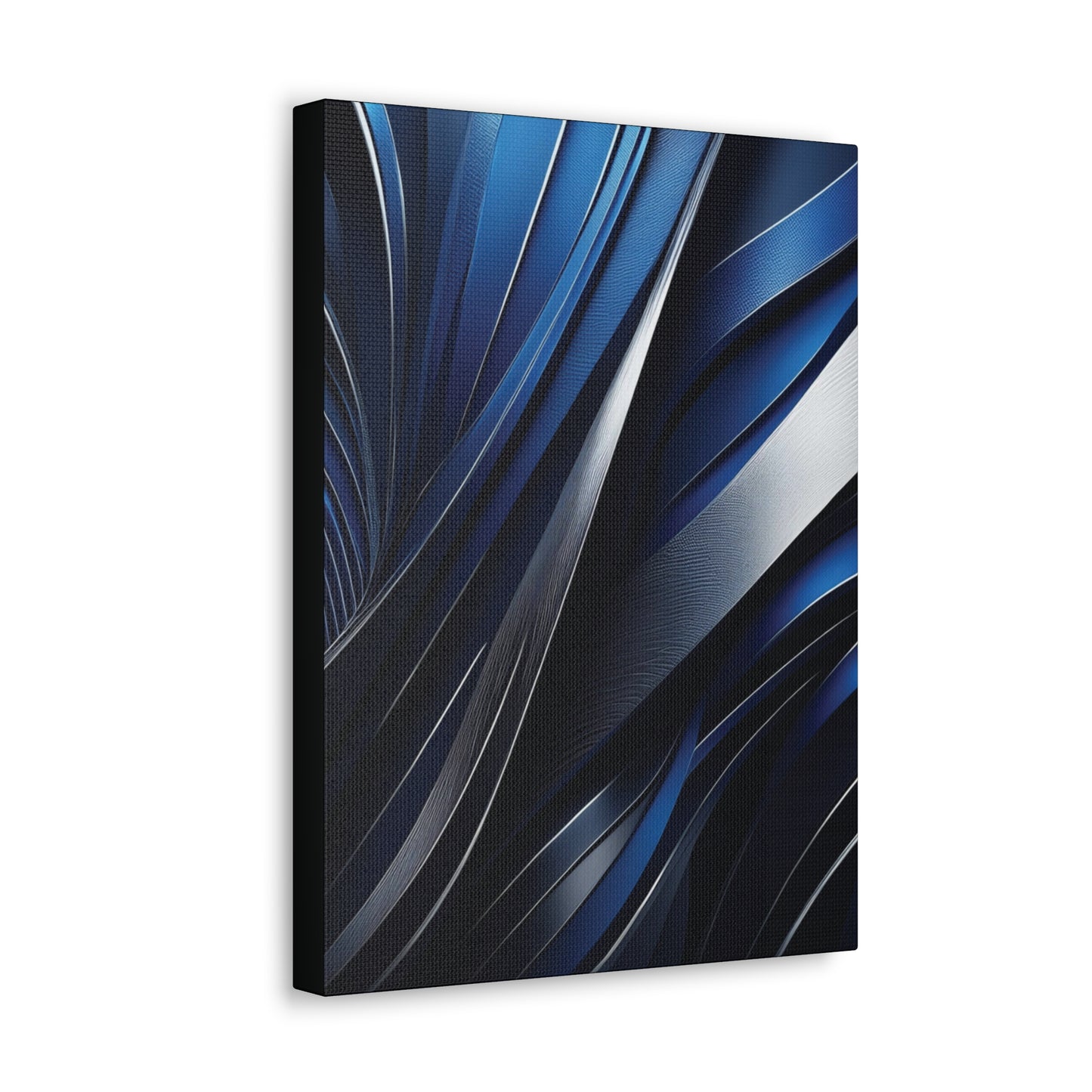 Abstract Blue & Silver - Canvas Gallery Wraps