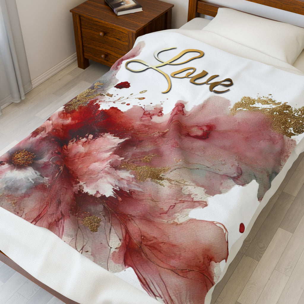 Love - Velveteen Plush Blanket