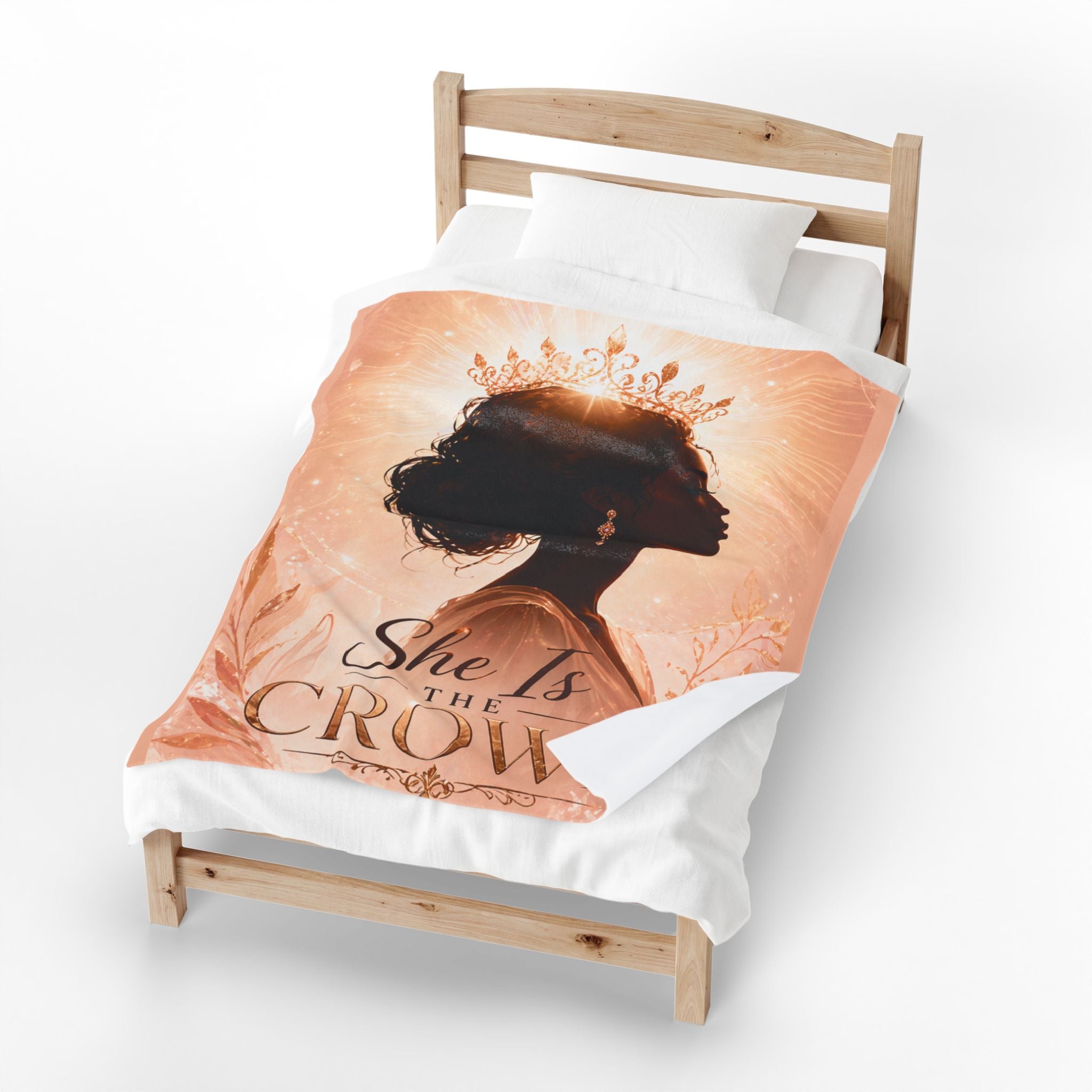 She Is the Crown - Velveteen Plush Blanket