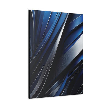 Abstract Blue & Silver - Canvas Gallery Wraps