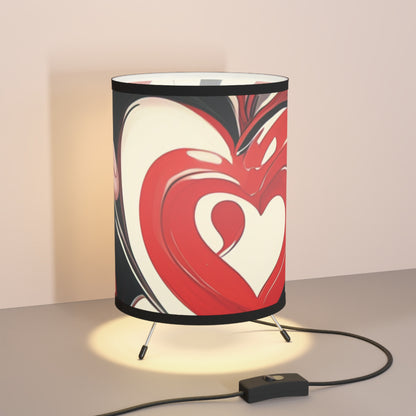 Hearts & Love - Tripod Lamp with High-Res Printed Shade, US\CA plug