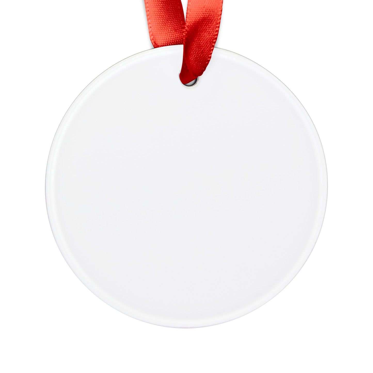 Festive Paw Print - Acrylic Ornament with Ribbon