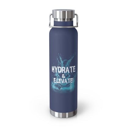 "Hydrate & Elevate" - Copper Vacuum Insulated Bottle, 22oz - Creatively Designed Shop