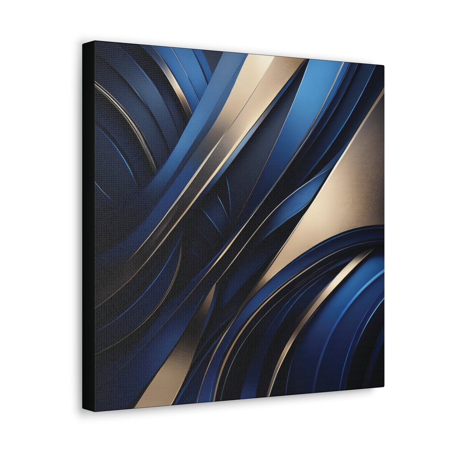 Abstract Blue & Gold - Canvas Gallery Wraps