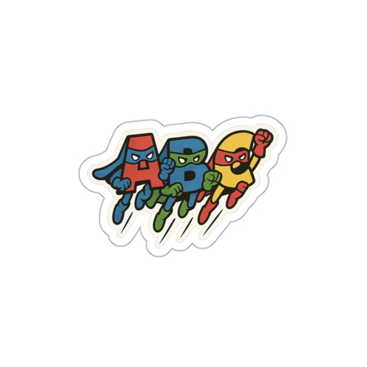 ABC Superheroes - Die-Cut Sticker