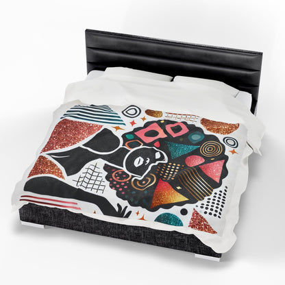 Crowned in Confidence – Plush Velveteen Blanket