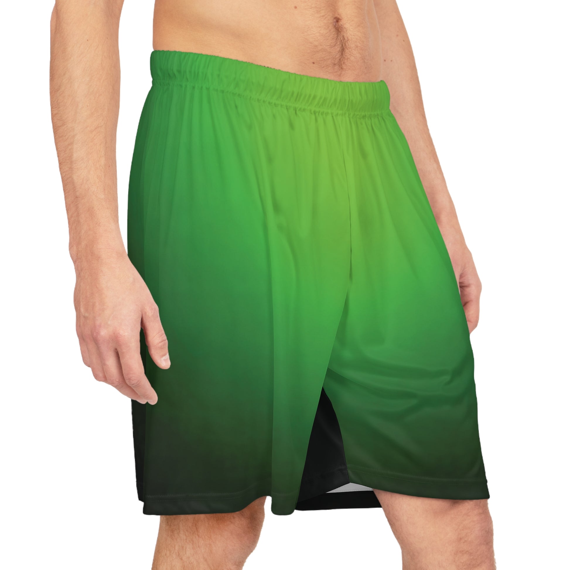 Faded to Green - Basketball Shorts (AOP) - Creatively Designed Shop