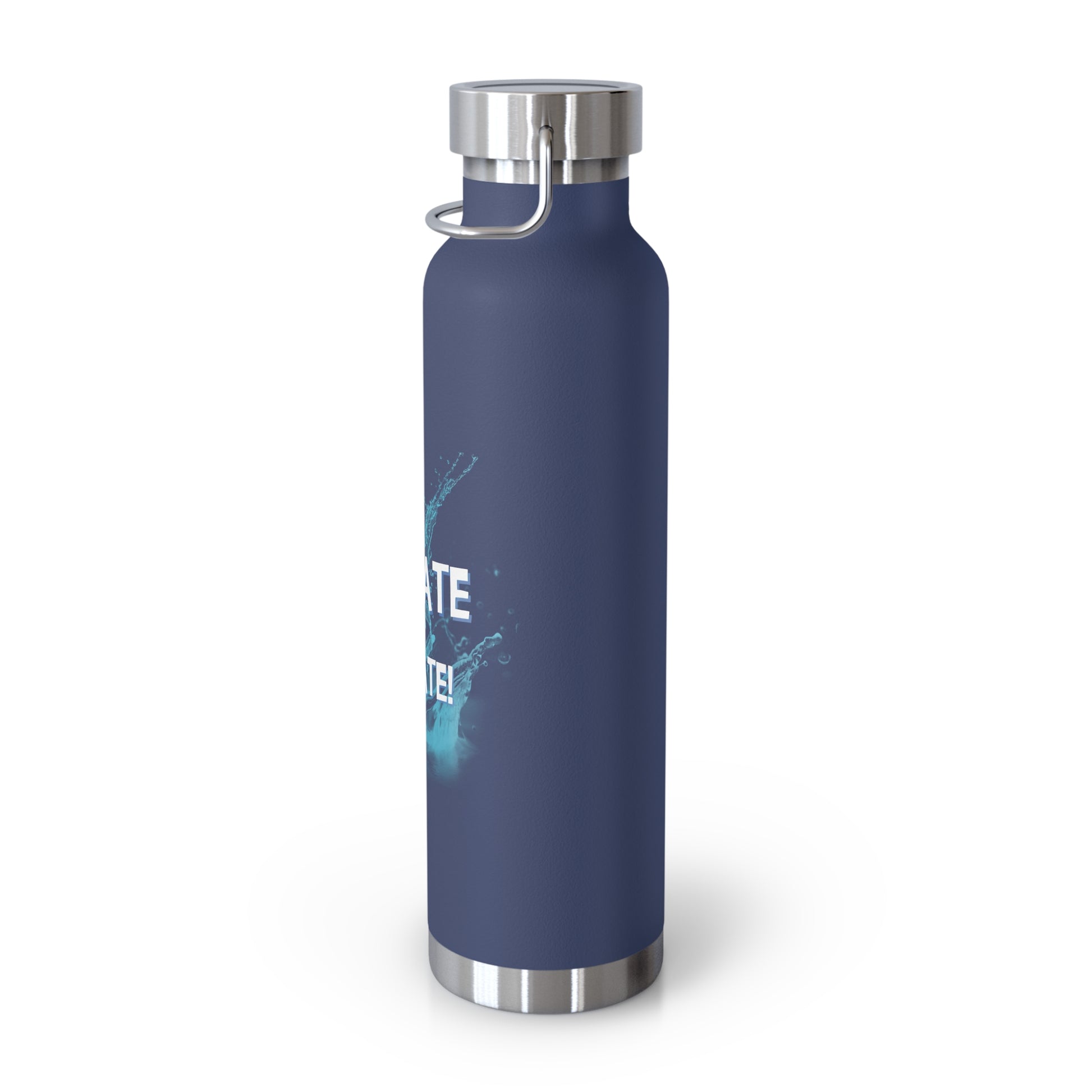"Hydrate & Elevate" - Copper Vacuum Insulated Bottle, 22oz - Creatively Designed Shop