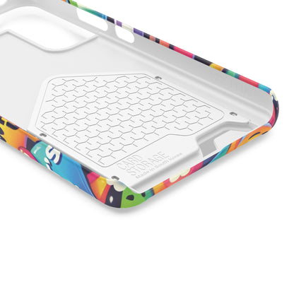 "Text Bubbles" - Phone Case With Card Holder