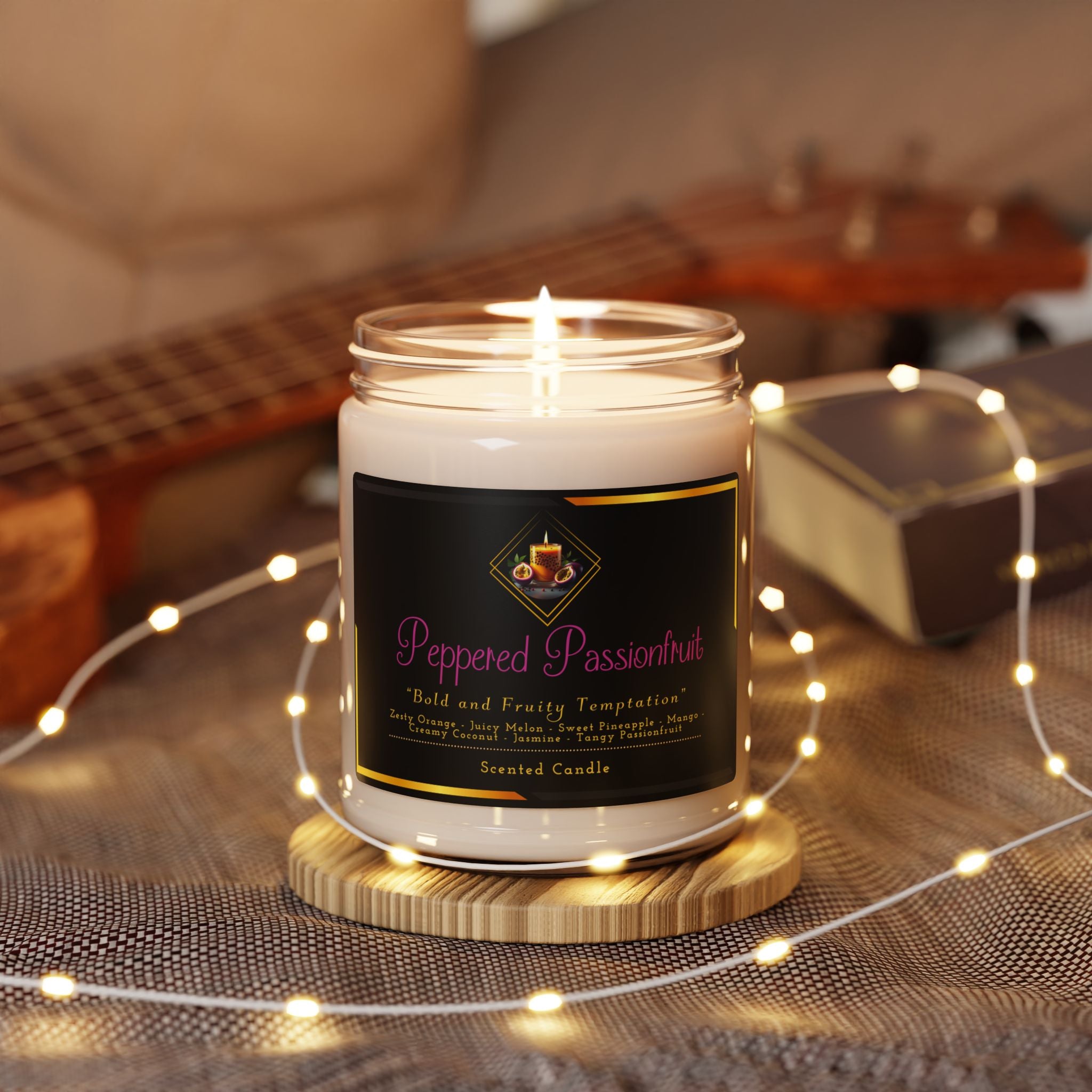 Peppered Passionfruit - Scented Soy Candle, 9oz