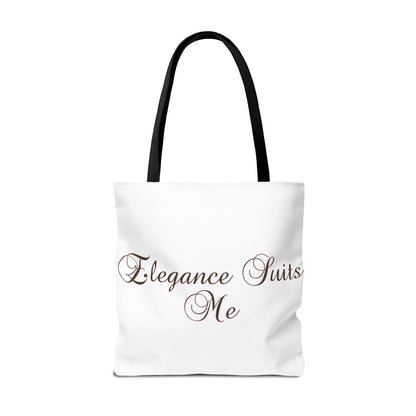 "Elegance Suits Me" (Purple) - Tote Bag (AOP)