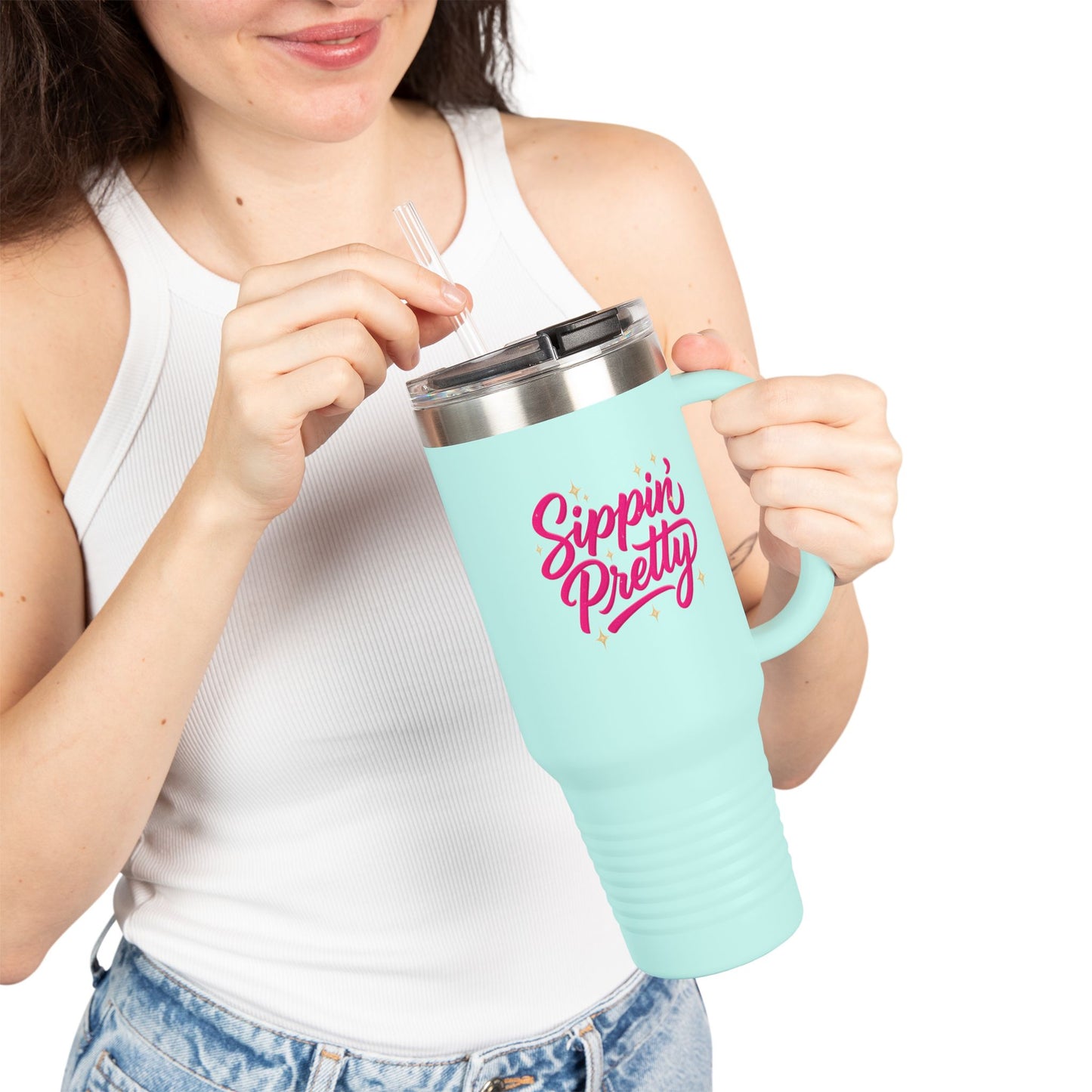 Sippin' Pretty - Insulated Travel Mug, 40oz