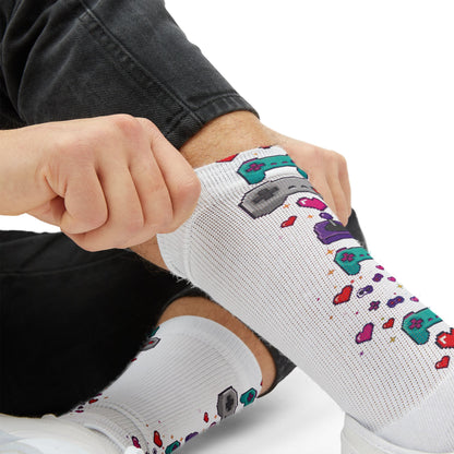Pixel Hearts & Controllers Socks