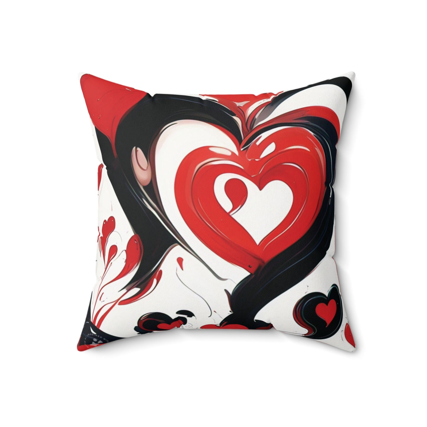 Hearts & Love - Spun Polyester Square Pillow