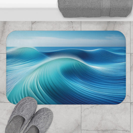 Shades of Blue Waves - Bath Mat