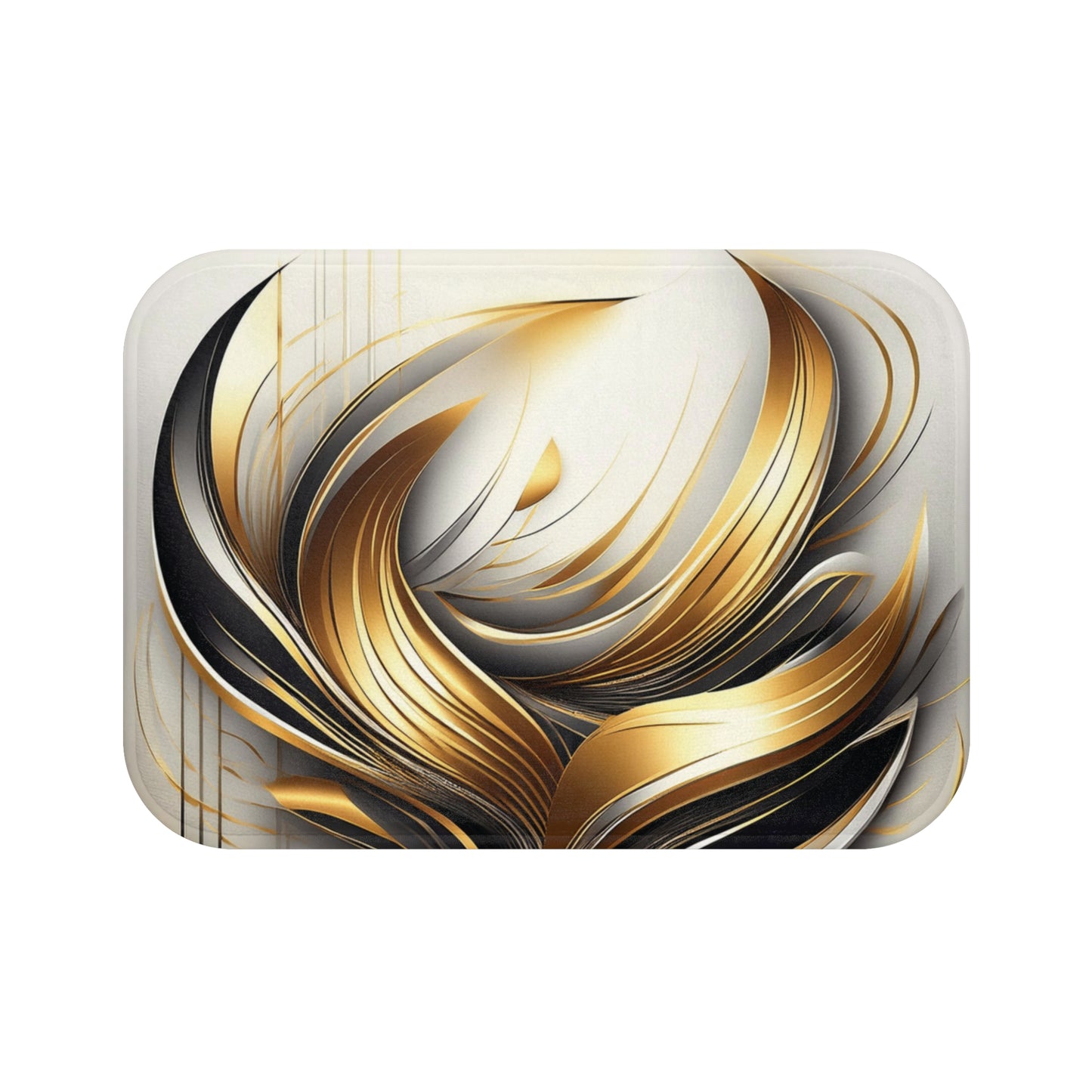 Gold Art Swirl - Bath Mat