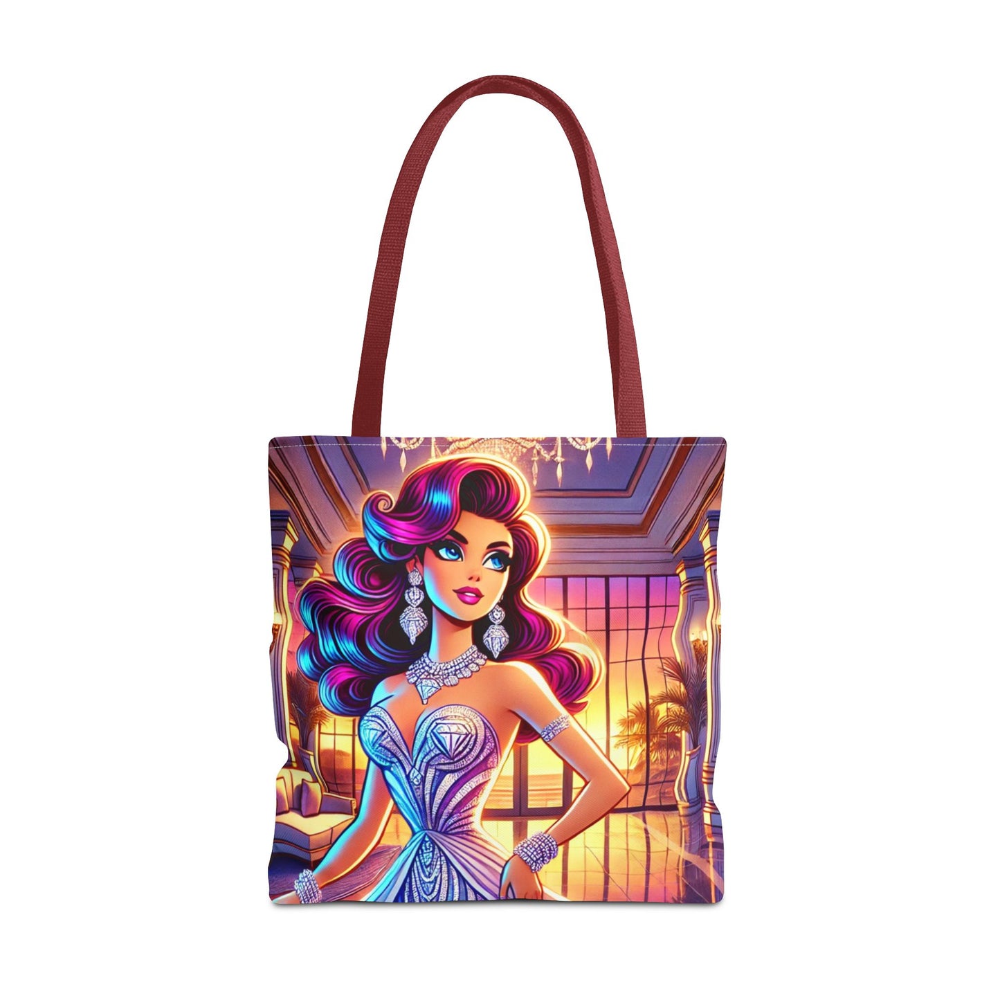 "Elegance Suits Me" (Purple) - Tote Bag (AOP)