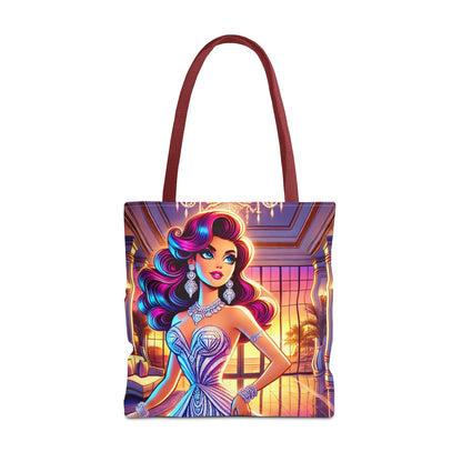 "Elegance Suits Me" (Purple) - Tote Bag (AOP)