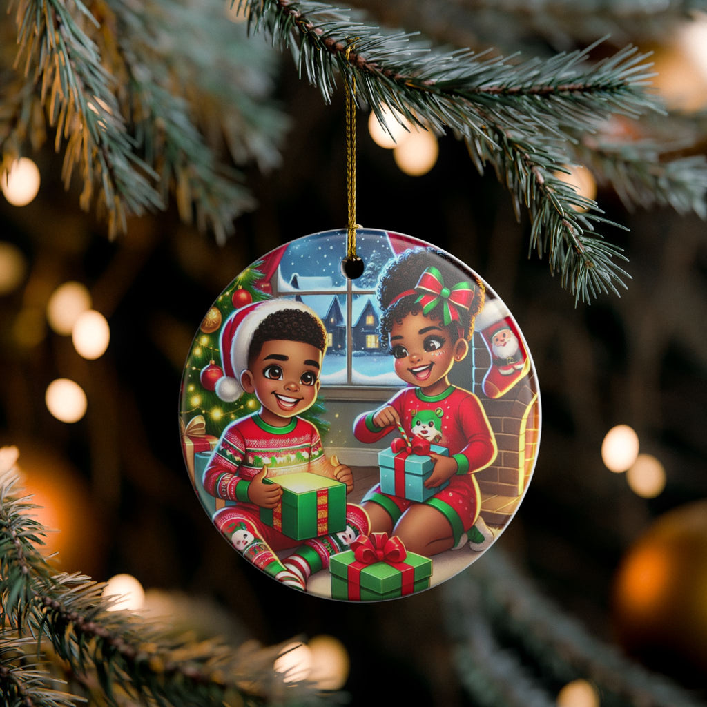 Christmas Joy  - Ceramic Decoration Ornament, (1pc)