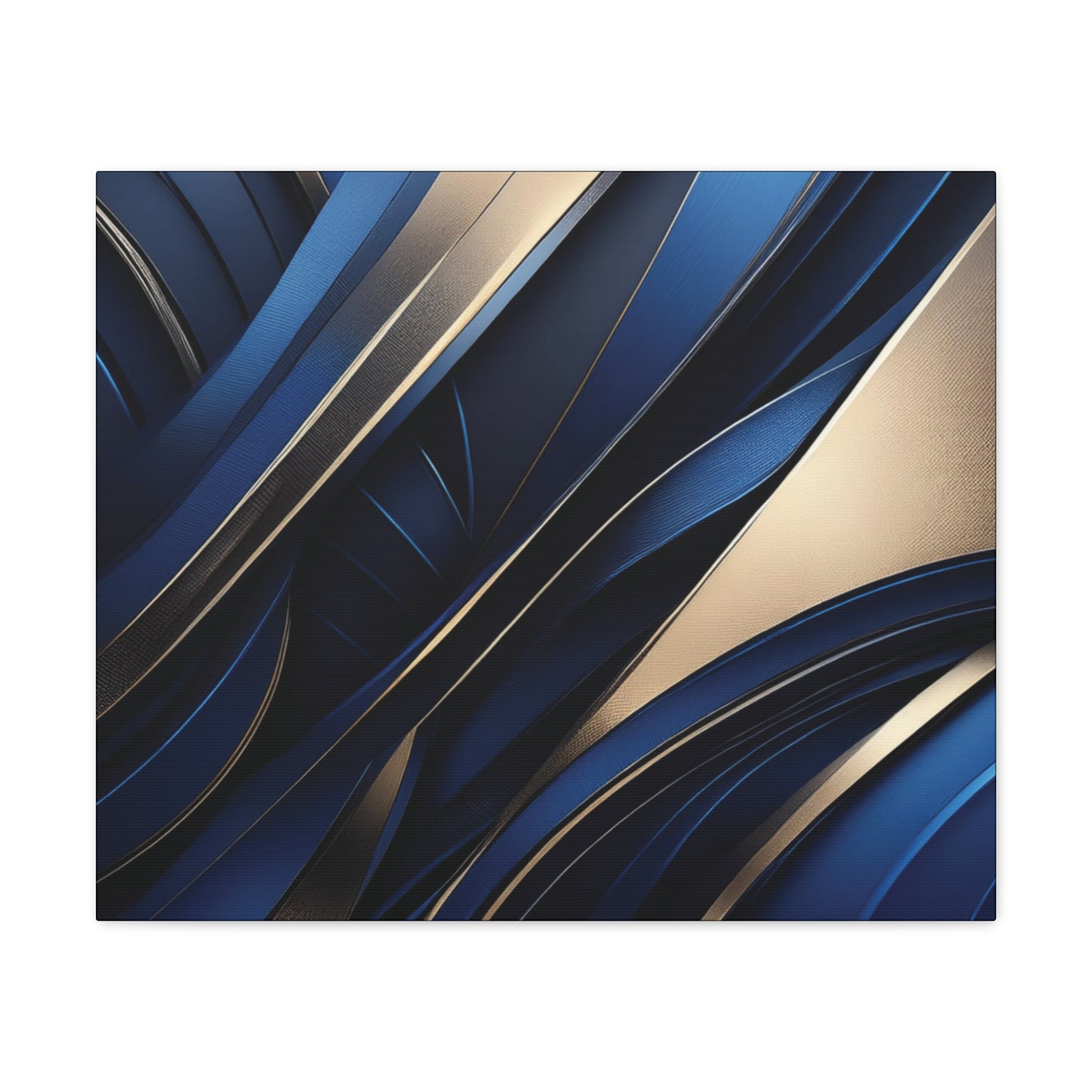 Abstract Blue & Gold - Canvas Gallery Wraps